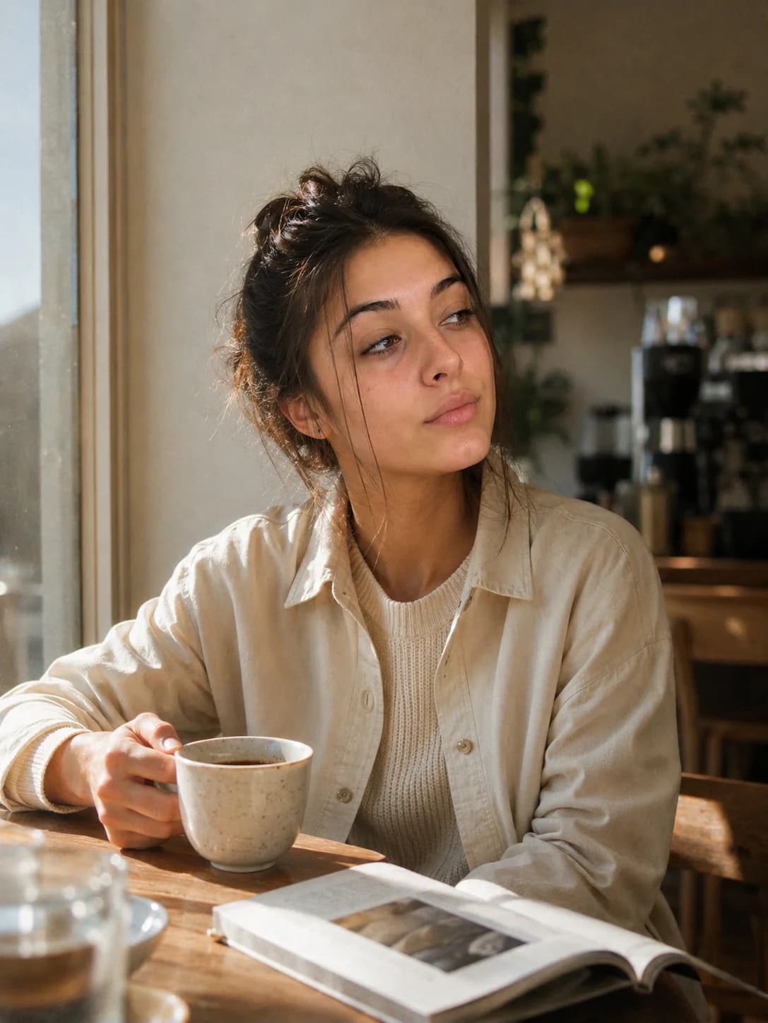 Beautiful Sunday Coffee portrait style by AI Selfie Editor - Portrait & Photo Enhancer for Instagram, Facebook, Snapchat and Pinterest