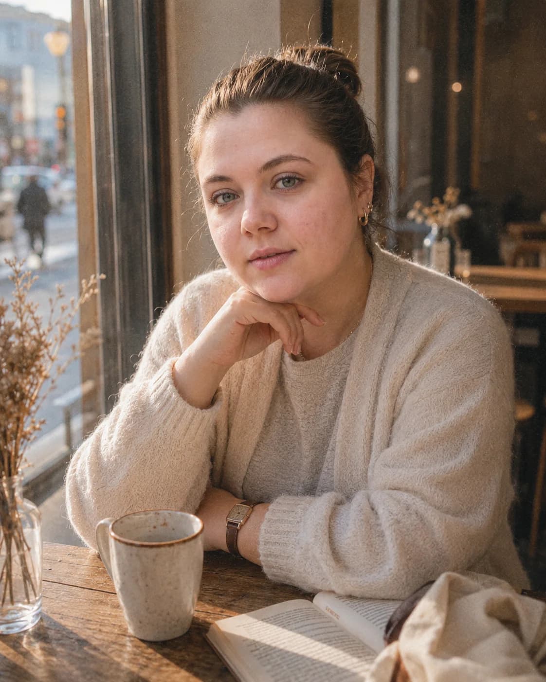Beautiful Sunday Coffee portrait style by AI Selfie Editor - Portrait & Photo Enhancer for Instagram, Facebook, Snapchat and Pinterest