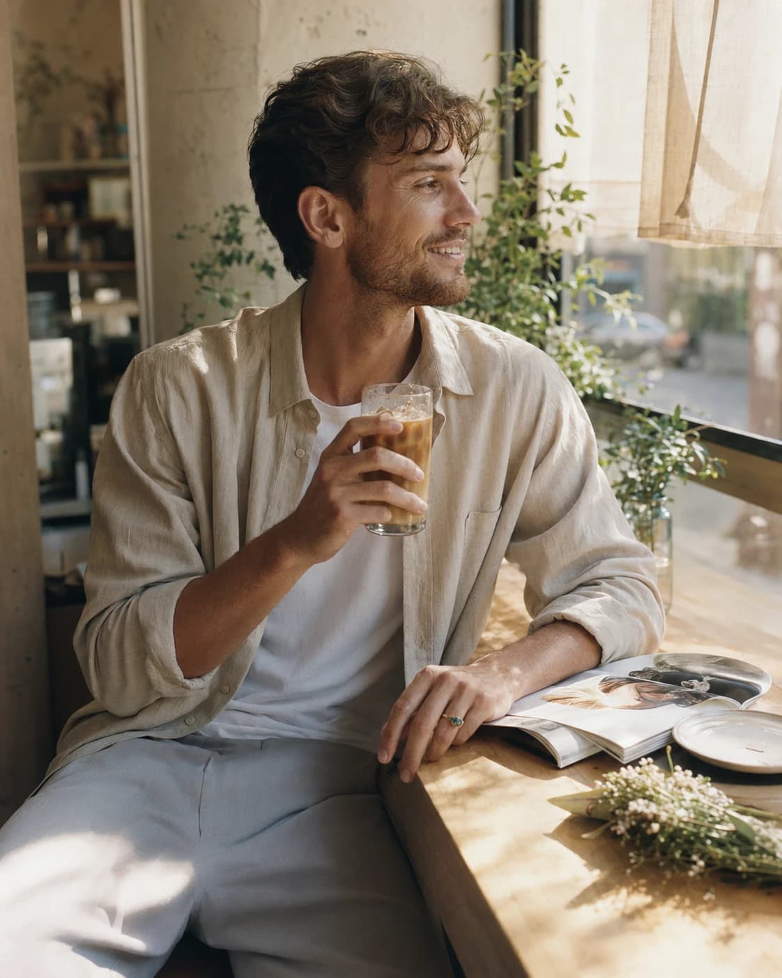Beautiful Sunday Coffee portrait style by AI Selfie Editor - Portrait & Photo Enhancer for Instagram, Facebook, Snapchat and Pinterest